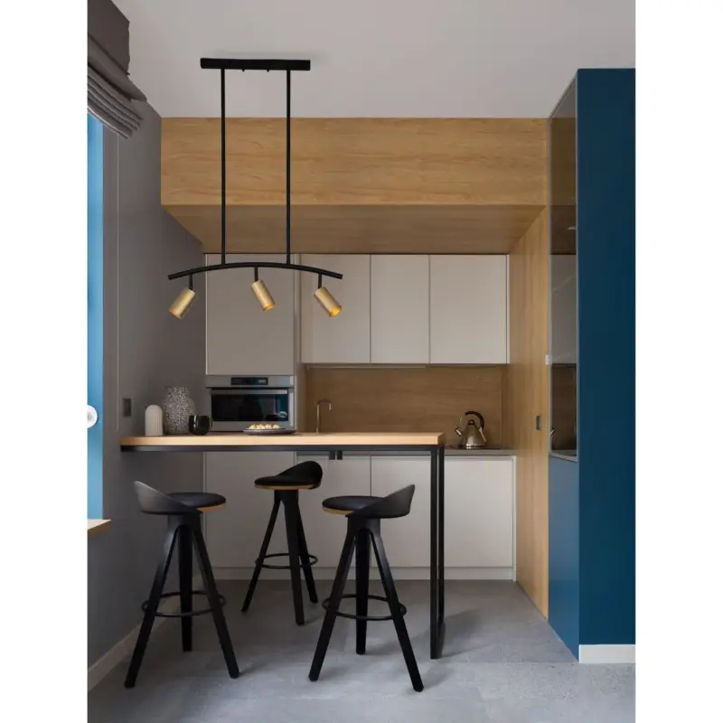 Dernier Modèle Suspension Pogno 3x10W CU10 Noir Or