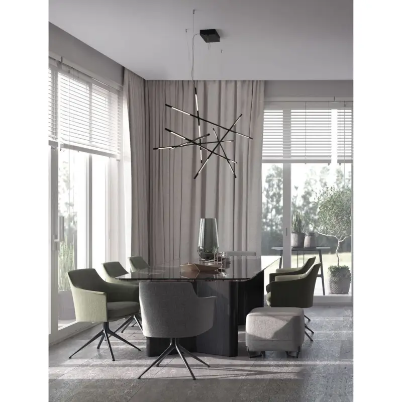 Suspension Raccio 92W LED Noir Solde