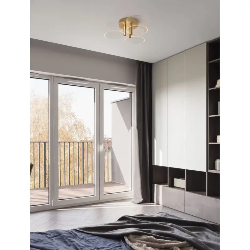 Plafonnier Doré Gatlin 20,5W LED Laiton Or Satisfait Ou Remboursé