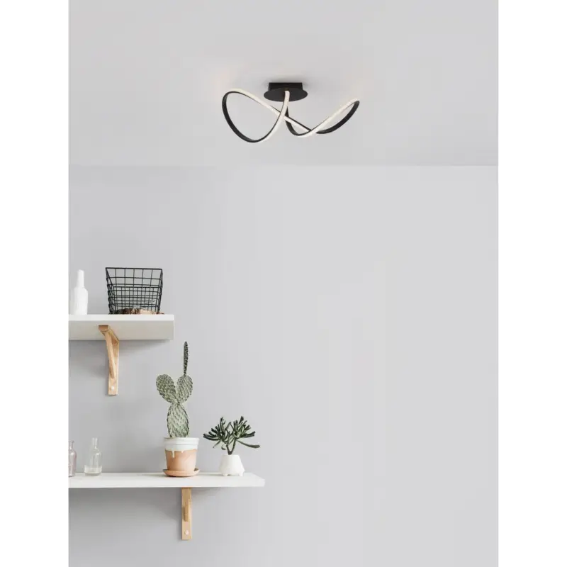 Haute Qualité Plafonnier Amara 23W LED Noir