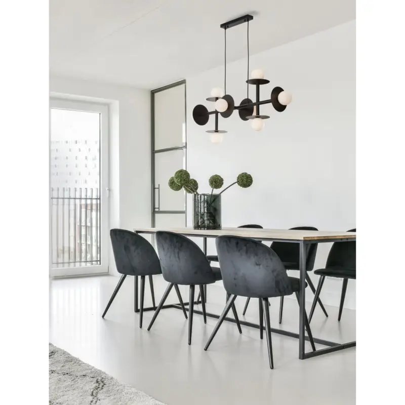 Suspension Licato 8x5W G9 Noir Promotion Saisonnière
