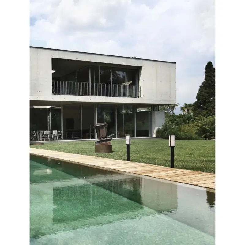 Petit Prix Borne Extérieure Stone 1x12W E27 Noir