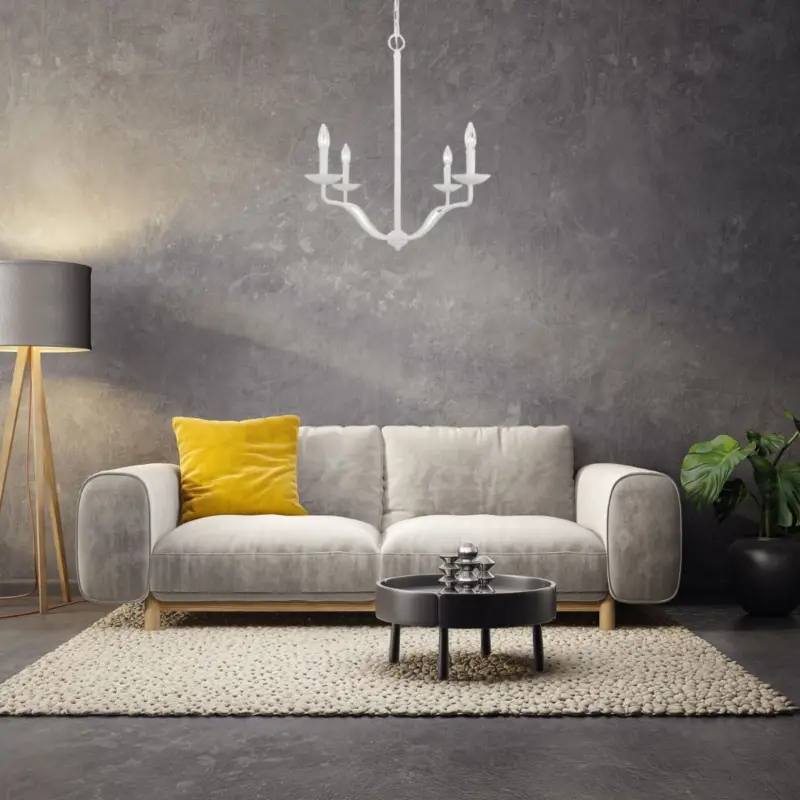 Produit De Marque Lustre Annie 4x40W E14 Blanc