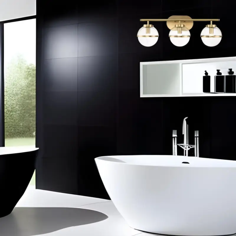 Certifié Applique Salle de Bain Hollis 3x60W E14 Laiton Verre Opale