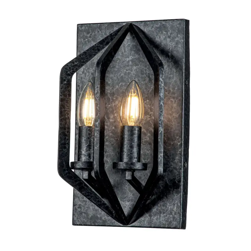 Prix Promo Applique Murale Vanguard 2x40W E14 Noir