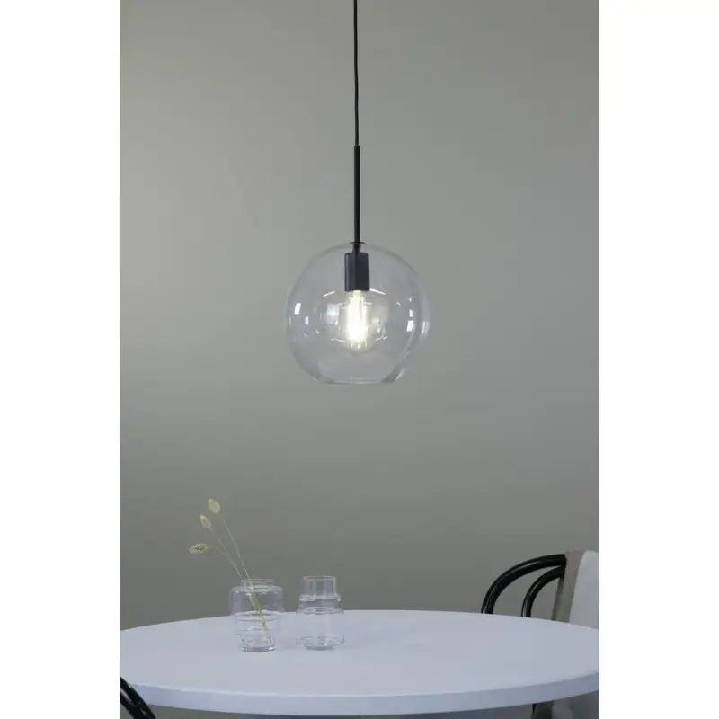 Nouveauté Suspension Patera 1x25W E27 Noir Transparent