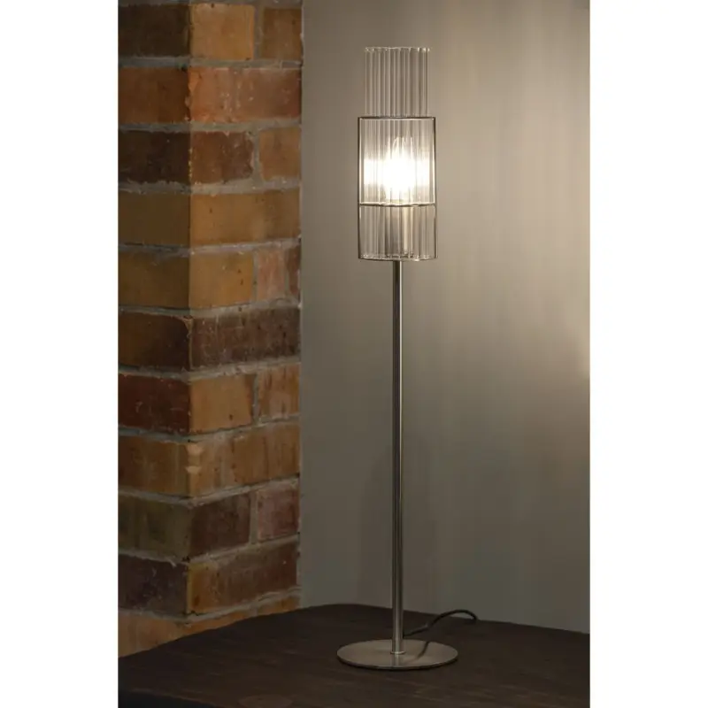 Must-Have Lampe Tubo 1x40W E14 Nickel satiné Transparent