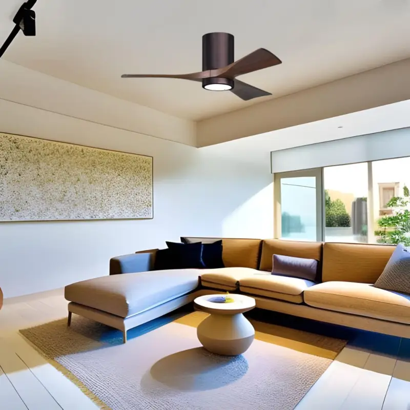 Vente Flash Ventilateur Plafond Irene 3HLK 107cm Bronze brossé Noyer