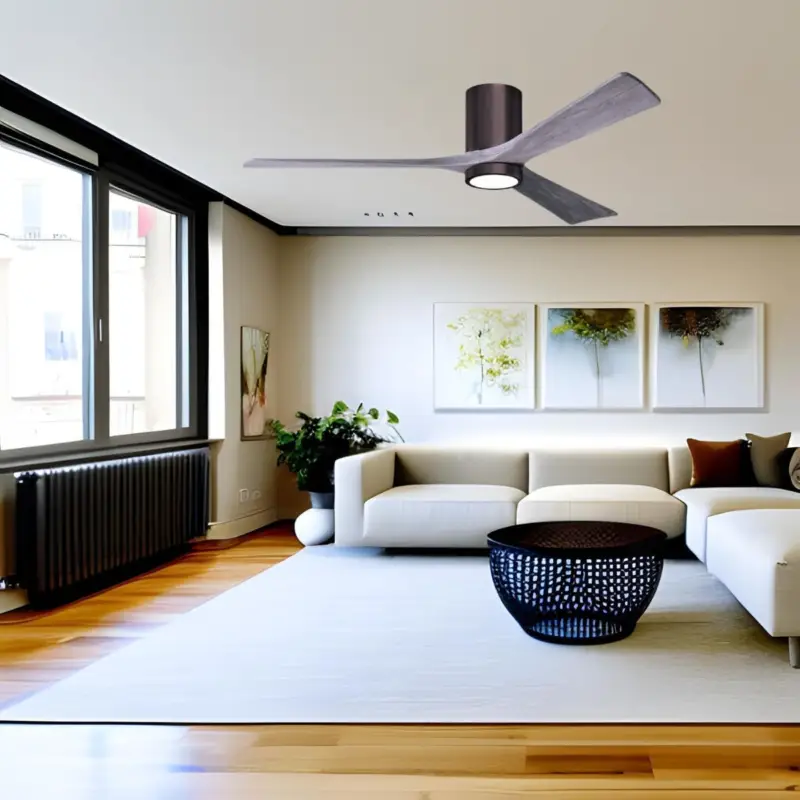 Nouvel Arrivage Ventilateur Plafond Irene 3HLK 152cm Bronze brossé Bois vieilli