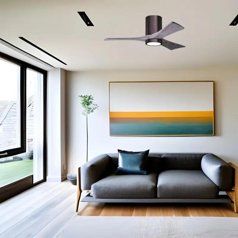 Offre Du Jour Ventilateur Plafond Irene 3HLK 107cm Bronze brossé Bois vieilli