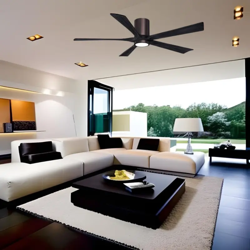 Must-Have Ventilateur Plafond Irene 5HLK 152cm Bronze brossé Noir