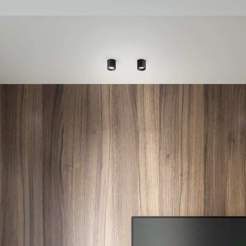 Plafonnier Dot 1×4,5W LED Noir Acier 3000K Meilleur Choix