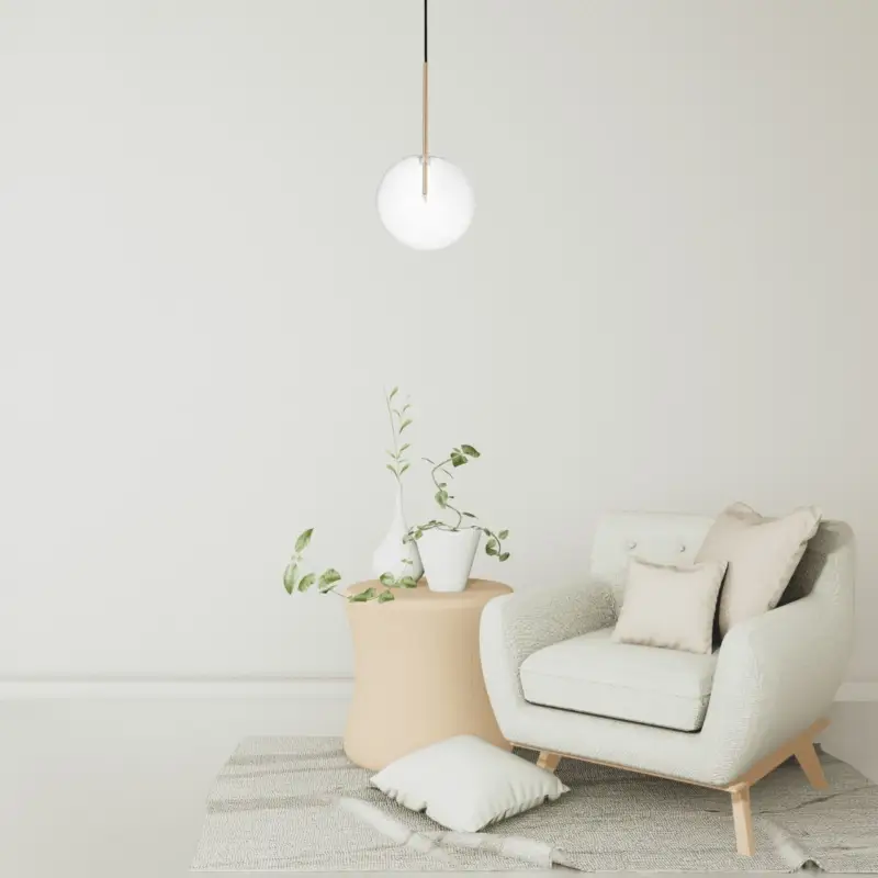 Suspension Boule Equinoxe 1x2W G4 Laiton D200 Bon Plan