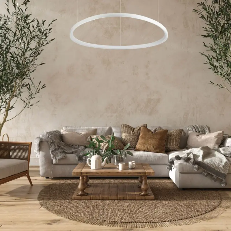 Meilleure Vente Suspension Gemini 1x80W LED Blanc