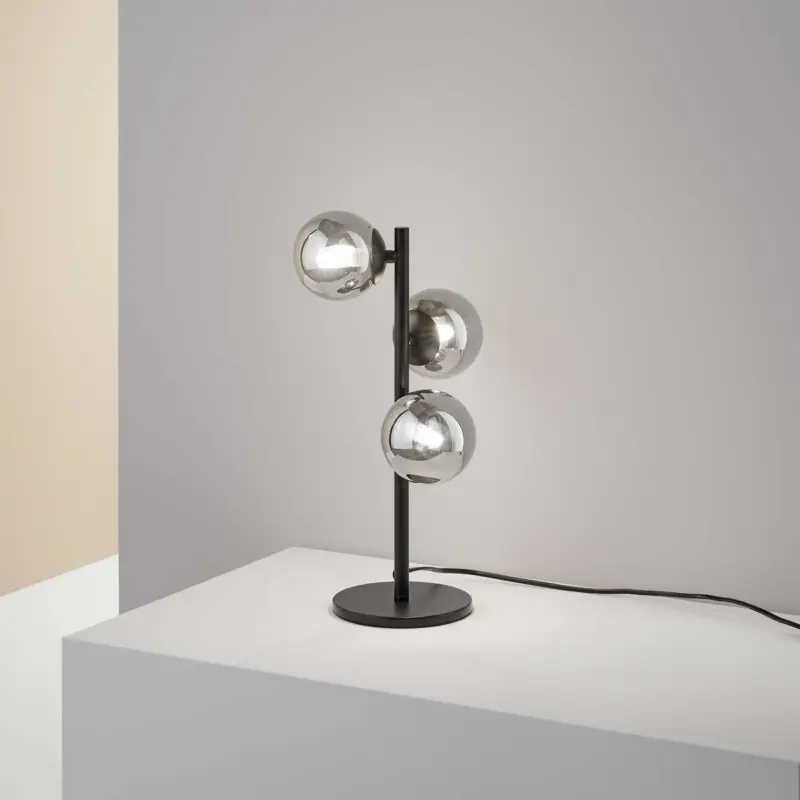 Prix Promo Lampe Boule Perlage 3x15W G9 Noir