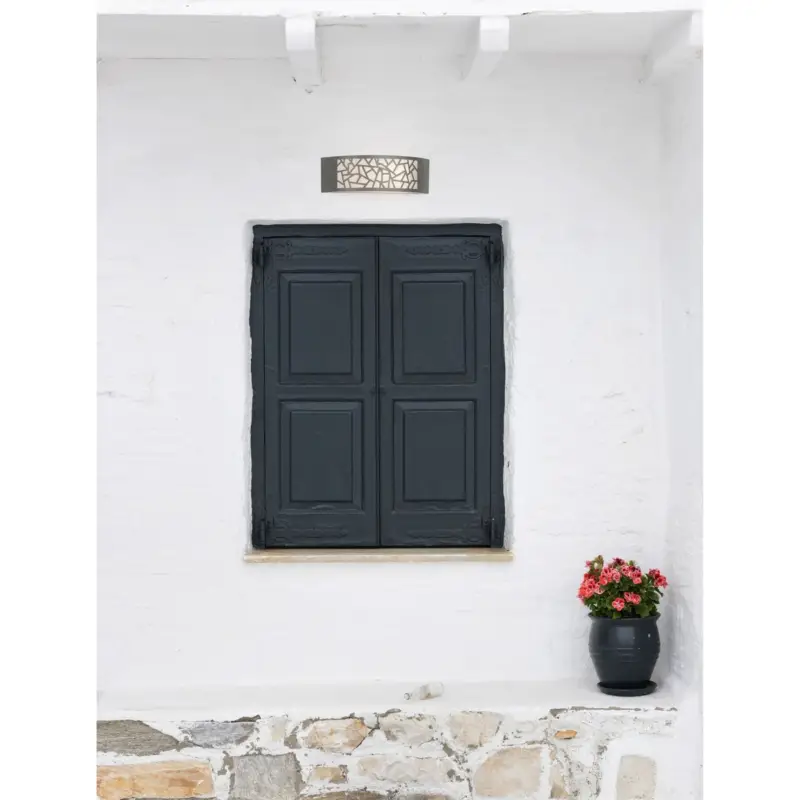Authentique Applique Extérieure Santo 1x12W E27 Gris foncé 9020932