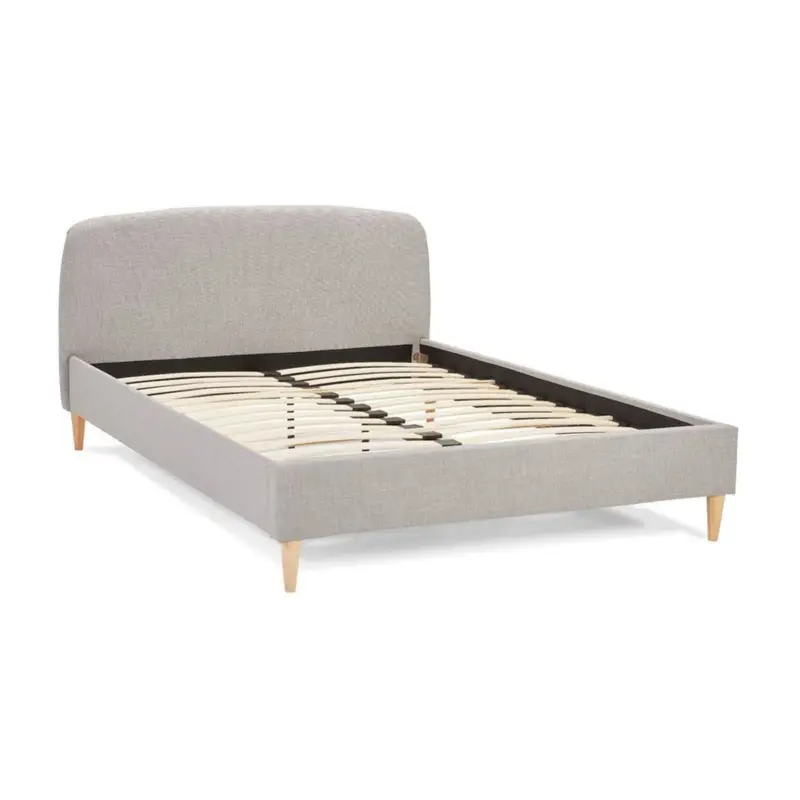 Populaire Lit Drome Gris clair L140 Textile