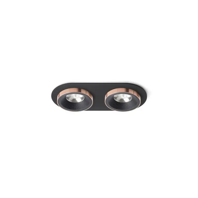 Acheter En Ligne Encastrable Sharm 2x10W LED Noir Cuivre R13244