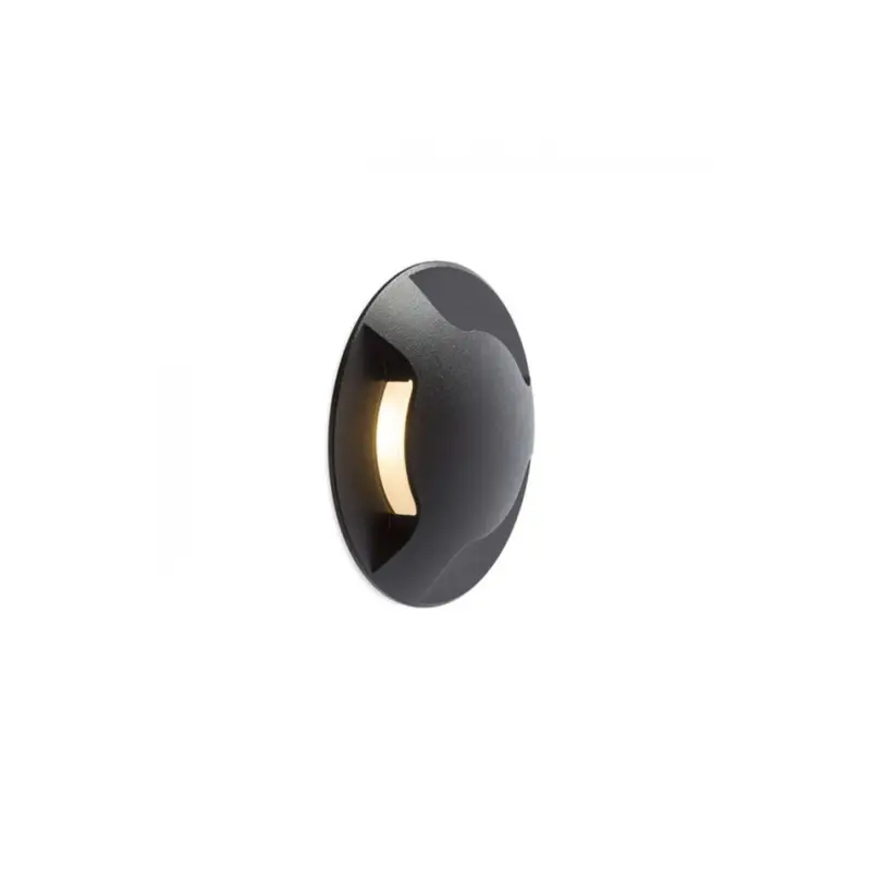 Nouvelle Collection Encastrable Extérieur Kick 1x3W LED Noir R12621