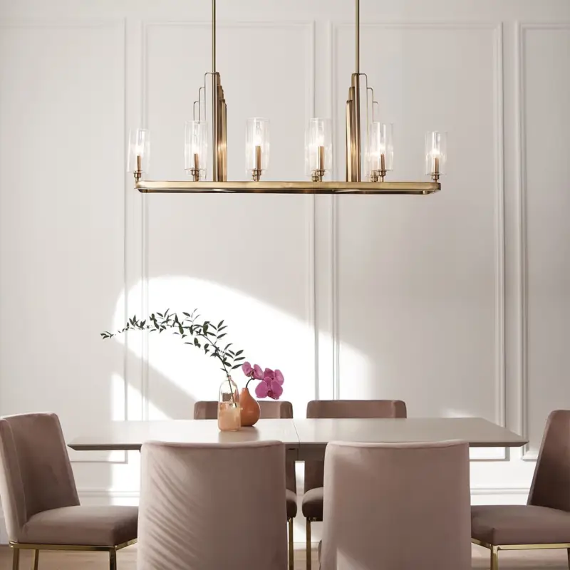 Lustre Kimrose 10x40W E14 Laiton naturel brossé Nouveauté