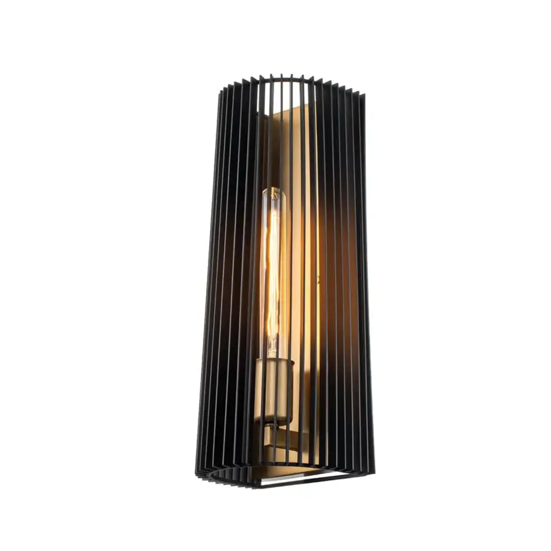 Réduction Applique Linara 1x60W E27 Noir Laiton Naturel