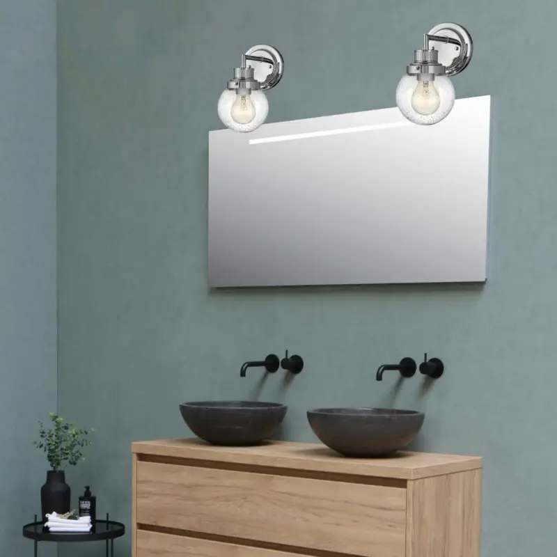 Applique Poppy 1x60W E27 Chrome Poli Paiement Sécurisé