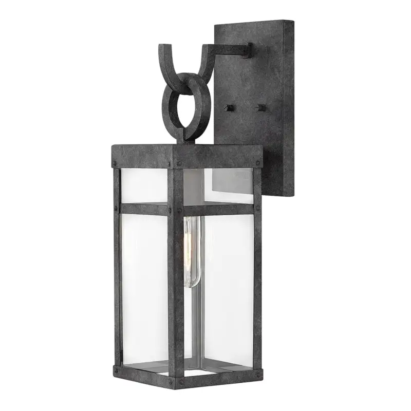 Super Prix Applique Extérieur Porter 1x60W E27 Zinc vieilli H474mm