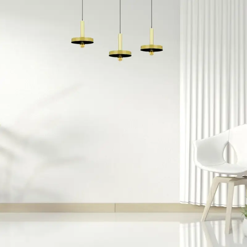 Populaire Suspension WHIZZ 3L 3x15W E27 Or Satiné