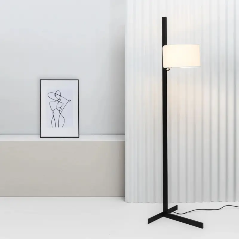 Prix Bas Lampadaire STAND UP 1x15W E27 Noir Mat Blanc