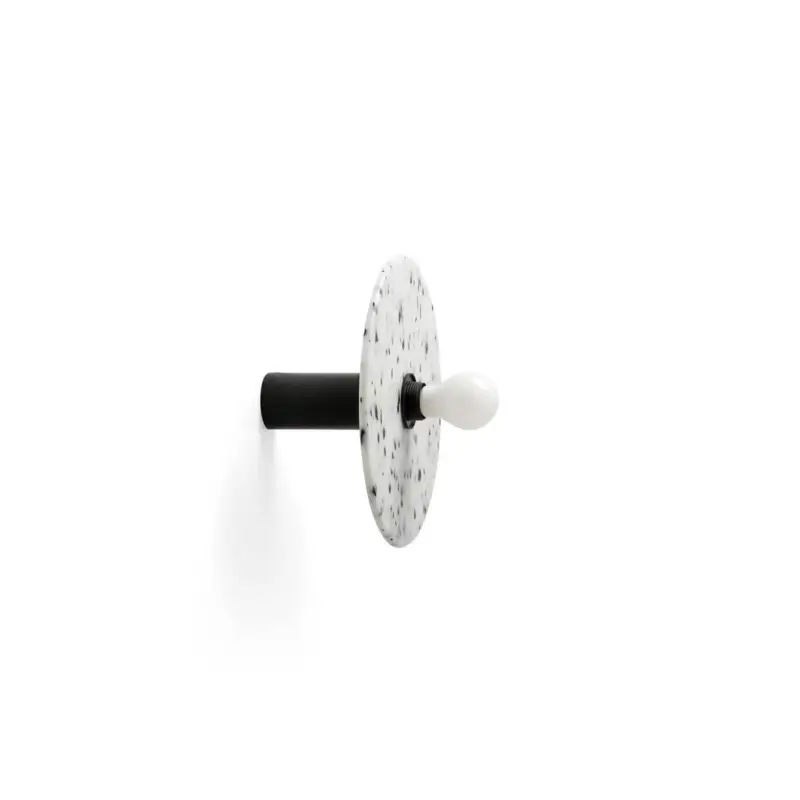 Prix Promo Applique plafonnier CONFETTI 300 1x15W E27 Noir Mat Blanc et Noir H142