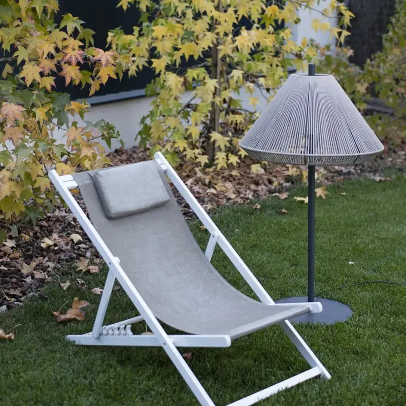 Lampadaire extérieur SAIGON OUT 1x15W E27 Gris Foncé Beige H1200 Meilleure Vente