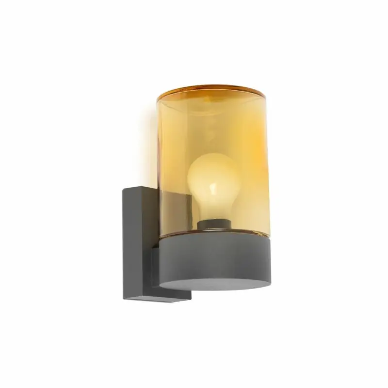 Prix Cassé Applique murale KILA 1x15W E27 Gris Foncé Ambre