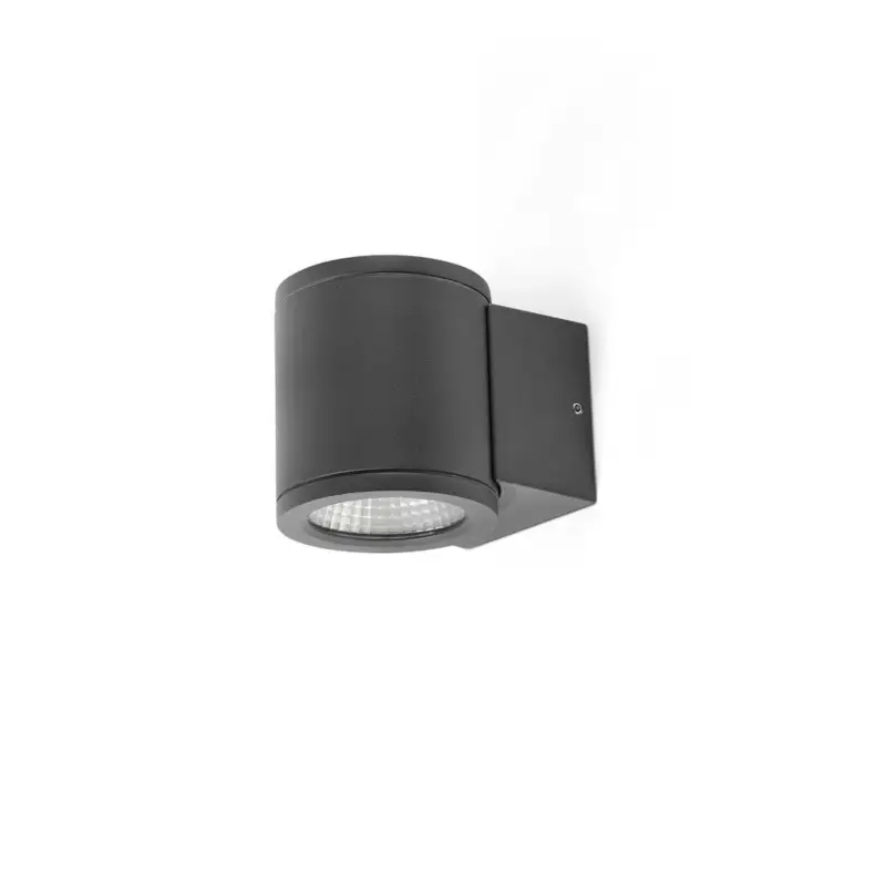 Vente Directe Applique murale TOND 1L 6W COB LED Gris Foncé 2700K