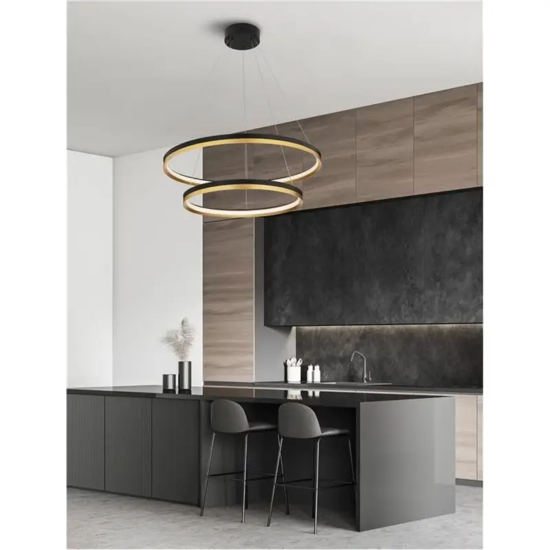 Certifié Suspension MR JOHN 98W LED Noir Or