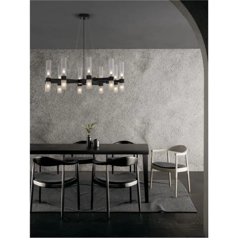 Suspension CENTURY 12x5W G9 Noir mat Solde