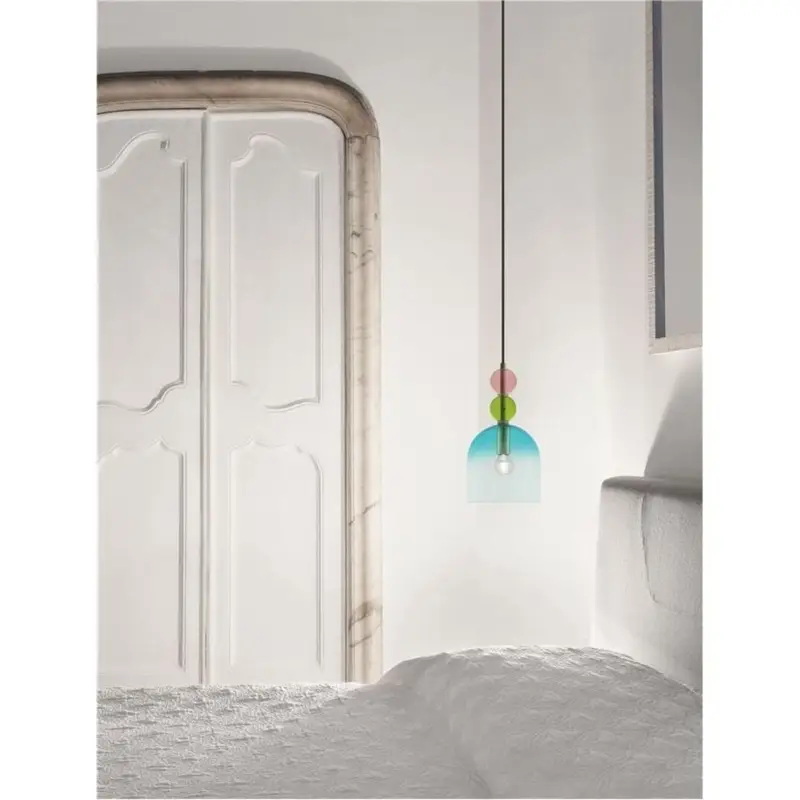 Haute Qualité Suspension MURANO 1x5W E14 Or Sable H184,5