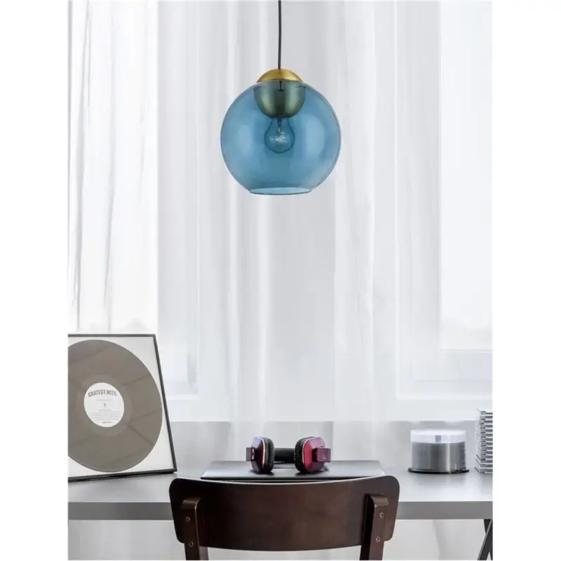 Suspension MIDORI 1x12W E27 Or Bleu Offre Spéciale