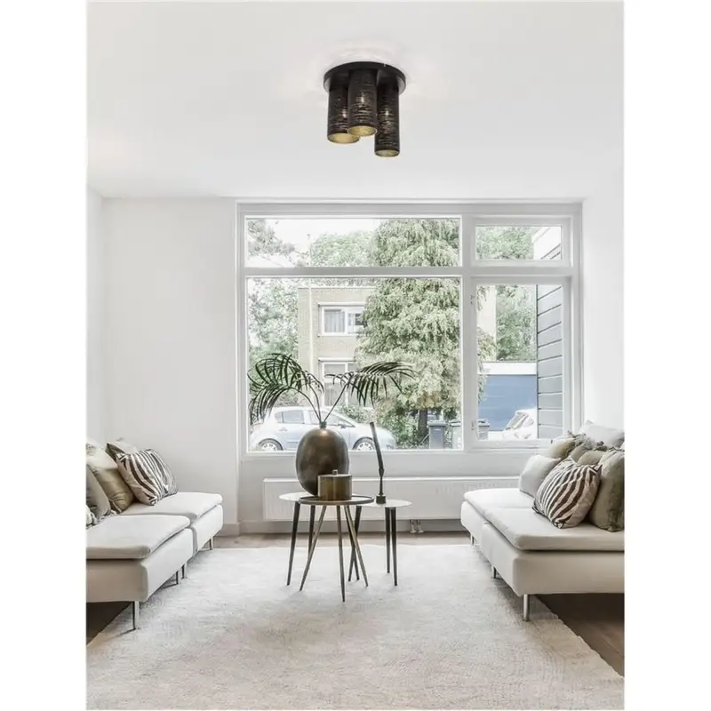 Prix Cassé Plafonnier ZANE 3x5W E14 Noir Blanc