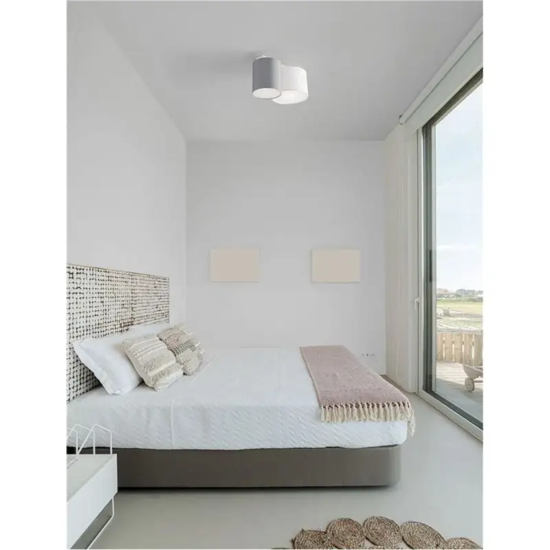 Meilleur Prix Plafonnier BRYSON 2x12W E27 Blanc Sable
