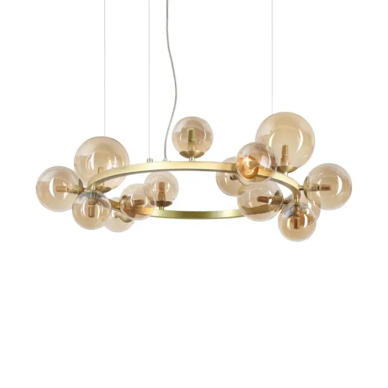 Suspension PERLAGE 14x115W Max G9 Ambre Soldes