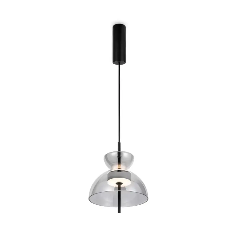 Suspension Bangkok 12W LED D25 Noir Fumé Diabolo Petit Prix