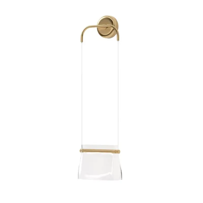 Applique Cabaret 8W LED Laiton Transparent Suspendue Petit Prix