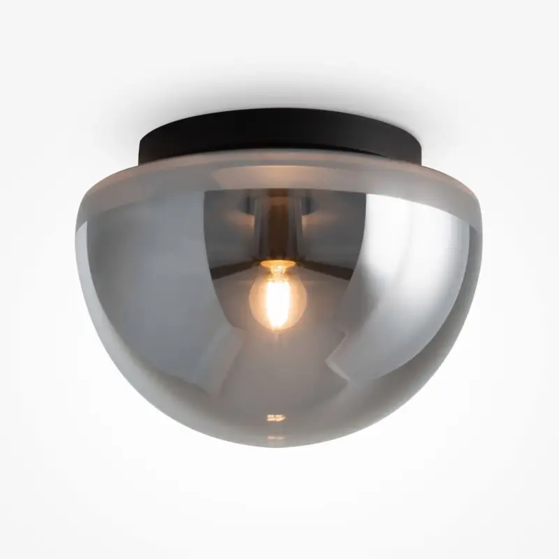 Réduction Plafonnier Glassy 1x60W E27 MAX Noir