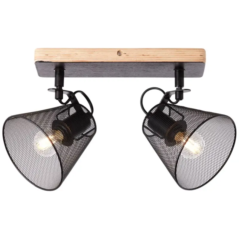 Plafonnier WHOLE 2x40W E14 Noir-bois Marque
