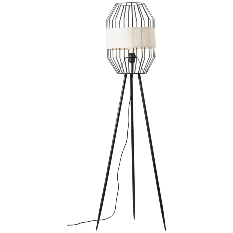 Quantité Limitée Lampadaire SLOPE 1x52W E27 Noir-naturel H1340