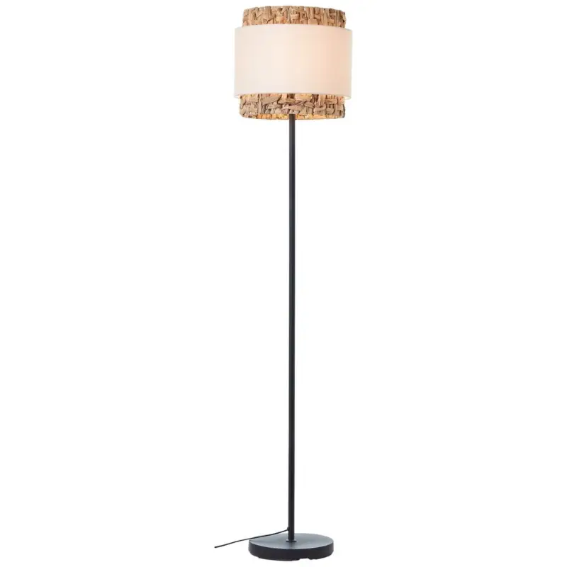 Must-Have Lampadaire WATERLILLY 1x60W E27 Noir-nature-blanc