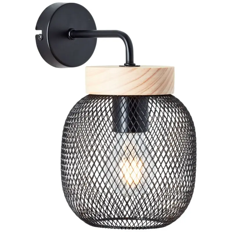 Applique GIADA 1x40W E27 Noir-bois Vente Directe