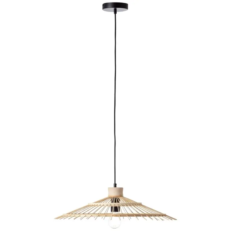 Suspension PIRAE 1x40W E27 Noir-naturel Dernière Chance