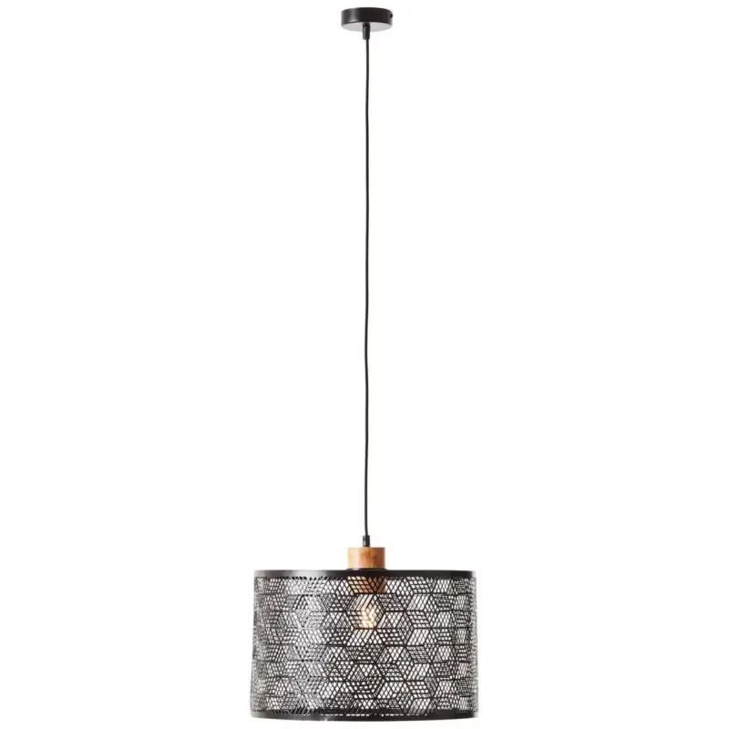 Suspension SANTY 1x52W E27 Noir-naturel D390 Must-Have