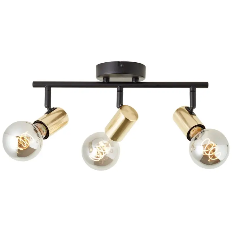 Offre Exclusive Plafonnier KERRY 3x40W E27 Noir-laiton
